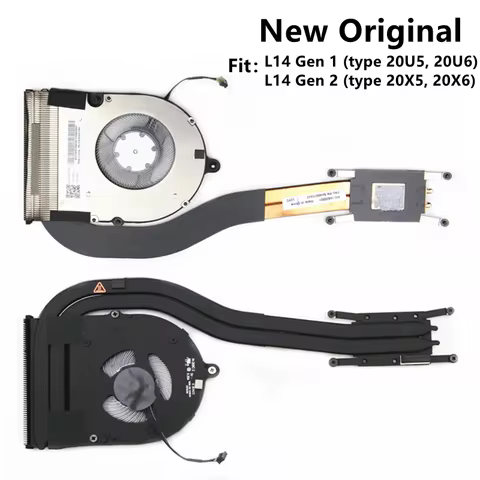 New Original For Laptop Lenovo ThinkPad L14 Gen1/Gen2 CPU Cooling Fan Heatsink Radiator UMA FRU PN:5