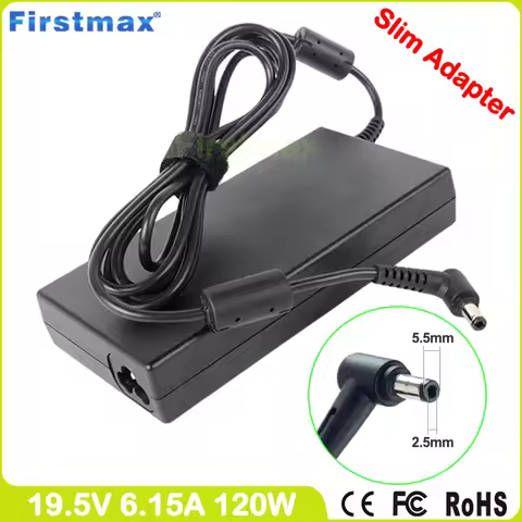 120W Charger 19.5V 6.15A for MSI GF63 Thin 9RC 9RCX 9SC 9SC 9SCSR 9SCX 9SCXR MS-16R3 MS-16R4 Laptop 