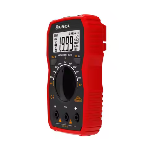 KJ6013A Professional Capacitance Meter - Wide Range 200pF to 20mF with High Accuracy Digital Display