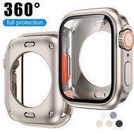Protector Cover for Apple Watch 9 8 7 44mm 45mm 41mm 40mm Full Coverage Tempered Glass Case Change T