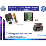 2 Channel 433mhz Receiver for Premium 433mhz Remote control - Autogate