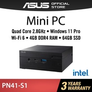 ASUS Mini PC PN41-S1 Ultracompact computer with 11th Gen Intel CPU, Fanless, 2.5Gbps LAN, WiFi 6, Windows 11 Pro