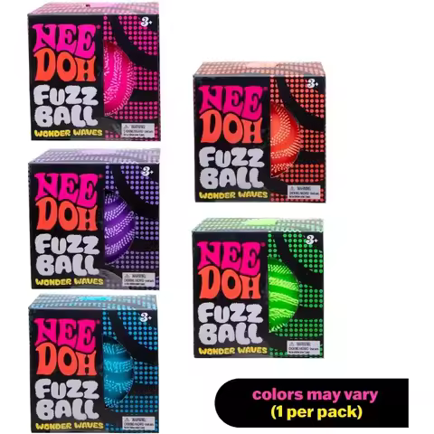 NeeDoh Fluff Ball Blind Box Series, Soft Compression Ball, Desktop Decoration, Fun Plush Toys to Rel
