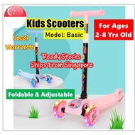 [SG Stocks] Kids Scooter / Kick Scooter Height Adjustable / Foldable Scooter / Children Scooter / Fl