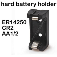ER14250 CR2 AA1/2 battery holder hard with pin abs battery box lithium battery Aa1 / 2 1/2 AA Solder