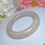 No.231 Snowflake Purple Jade Bracelet Inner Diameter 55MM Ring Mouth She Taicui Size: 55 * Width 13 
