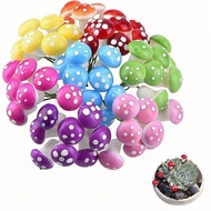 Enchanted Garden Miniature Mushroom Decorations, 40-Piece Resin Fairy Garden Accessories Set, Colorf
