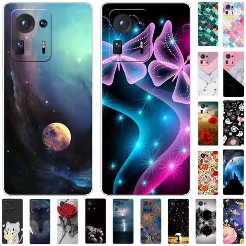 For Xiaomi Mix 4 Case Soft Cool Space TPU Silicone Protector Bumpers for Xiaomi Mi Mix 4 Mix4 Cases 