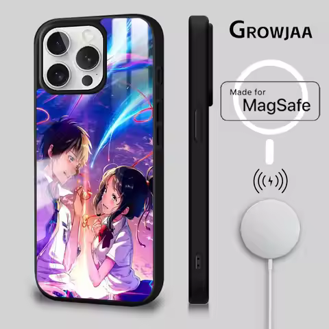 anime Y-Your NameS Phone Case For iPhone 16 15 14 13 Pro Max Plus Mini Magnetic Magsafe Wireless Cha