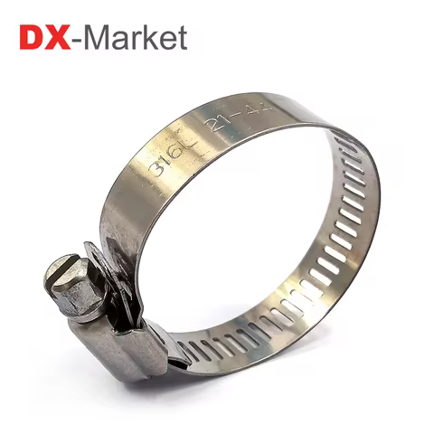 316 Stainless Steel Hose Clamps Adjustable Hoop , SUS316 Tube Hardware ,C009