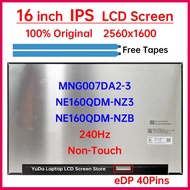16" 240Hz LCD Screen NE160QDM-NZB MNG007DA2-3 For Lenovo Legion Pro 5 16ADR10 16IAX10 16IRX10 16IRX9