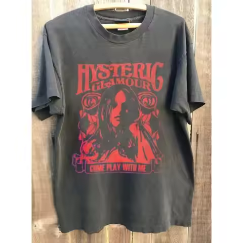Retro Hysteric Glamour Tour Concert Summer New Casual Fashion Cotton Unisex T-shirt