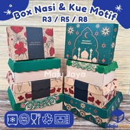 HIJAU Maju Jaya - Catering Rice Box R8 Green Motif Enjoy / Rice Box 18x18 R8 Green Flower Motif Enjo