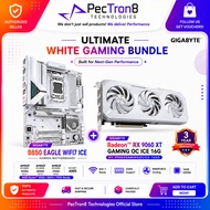 GIGABYTE B850 EAGLE WIFI7 ICE + Radeon RX 9060 XT GAMING OC ICE 16G Bundle | AM5 DDR5 WiFi7 White Ga