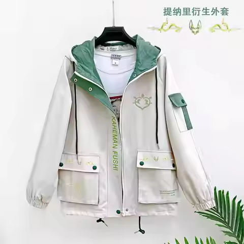 Genshin Impact Tighnari Anime Hoodie Manga Hoodies Short sleeve trousers Sweatshirt Boy Girl Clothes