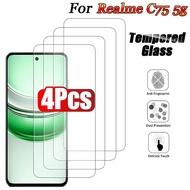 4Pcs Tempered Glass For realme C75 5g Screen Protector For realme C75 5g Cover Glass Protective Film