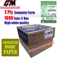 2Ply Computer Paper 2Ply (1000Fans) 2Ply Computer Form - Invoice Paper