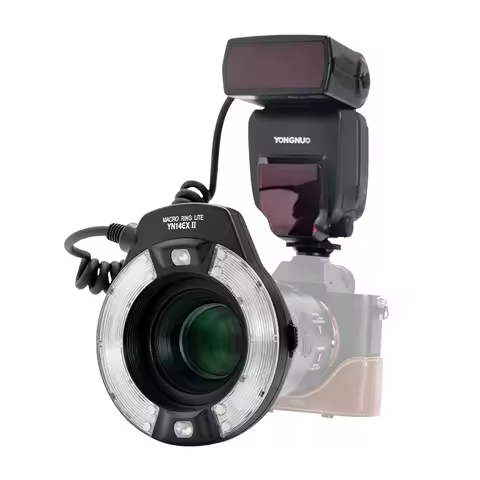 Yongnuo YN14EX II TTL Macro Ring Flash Speedlite Led Light for Sony A7IV Camera Oral Cavity Teeth Or