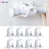 2Pcs/Set Curtain Rod Brackets No Drill Adjustable Stick Fixed Clip Self Adhesive Hanging Rack Hook for Kitchen Bathroom