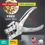 【STOK M'SIA】Penebuk Mata 2 in 1 Eyelet Puncher Hole Punch Plier Binder Pure Brass Eyelet 5mm Rings G