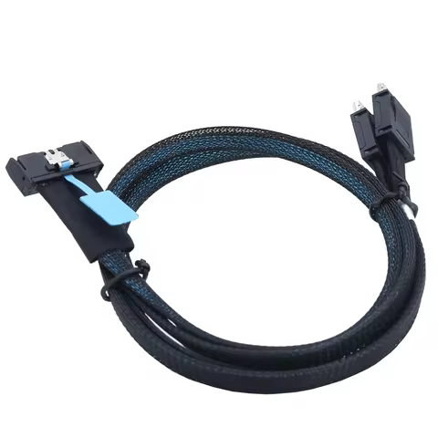 Gen5 MCIO 8X 8I 74P to Dual Oculink SFF-8611 4I Adapter Cable for Server High Speed Data Transfer Ca