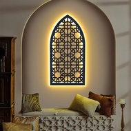 Hiasan Dinding Mihrab Mushola | FREE LED | MEKAH | A11