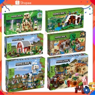 My World Minecraftinglys Bricks Set 21169 21118 21121 21187 21125 Mine Farm Mountain Cave Waterfall 