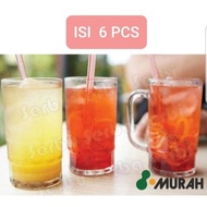 1 SET 6 PCS CENDOL GLASS/ ICE TEA GLASS COCONUT ICE GLASS/ GLASS GLASS DRINKING GLASS