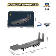 [NEW25] HUINA 770S SCANIA  RC Tractor Truck 19CH Engineering Trailer Truck With Light and Sound Trac
