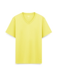 AIIZ (เอ ทู แซด) - AIIZ เสื้อยืดคอวีผู้หญิงสีพื้น โลโก้ AIIZ AIIZ Women’s Logo T-Shirt Cotton Polyes