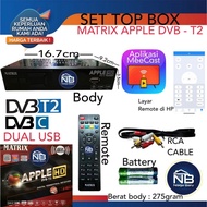 TERBAIK Set Top Box TV Digital MATRIX APPLE HD Receiver TV DVB T2 Red