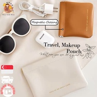 [SG] Waterproof Leather Pouch ❤️ Sanitary Pad Pouch Travel Pouch Cosmetic Pouch Sunglass Pouch Makeu