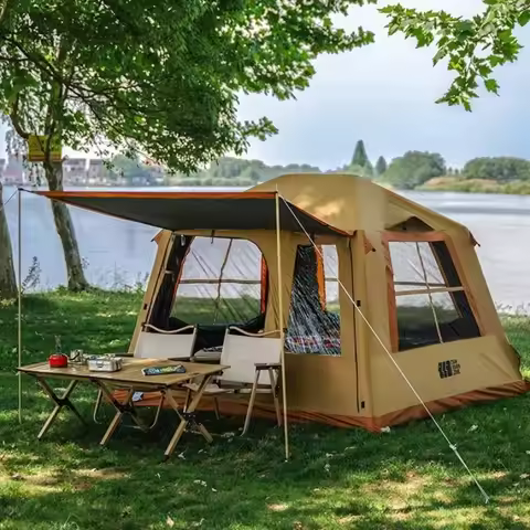 One-touch Tourist Inflatable Tent Lightweight Folding Nature Hike Awning Air Tent Camping Waterproof