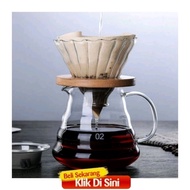 V60 Dripper Glass Coffee Filter Coffee Glass Filter (Without Kettle Jug)