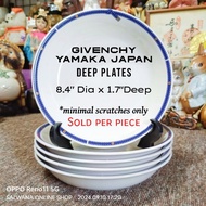 BRANDED GIVENCHY YAMAKA JAPAN DEEP PLATE • SOLD PER PIECE • JAPAN SURPLUS