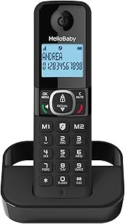 Hellobaby HB2688-1 DECT 6.0 Cordless Phone with Call Block, Caller ID/Call Waiting, Landline Phones for Home, Intercom and Long Range, Full Duplex Speakerphone,Black