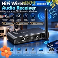 KEATHS Bluetooth Audio Receiver, Bluetooth 6.0 Multi-Input Digital Audio Adapter, RCA Output USB Pla