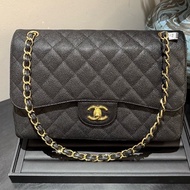 Chanel cf黑金荔枝皮 jumbo 20開 單包 🈚附件