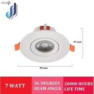 7W LED EYEBALL DOWNLIGHT ADJUSTABLE ( 3000K/6500K )