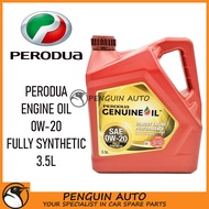 100% ORIGINAL PERODUA ENGINE OIL FULLY SYNTHETIC 0W-20 3.5 LITRE