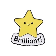 Cartoon Good Job Positive Statement Enamel Brooch Cat/bee/star/watermelon Backpack Badge Clothing Accessories