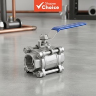 304 SS 3 Way Ball Valve 1/2 3/4 Inch Internal Thread Water Pipe Weld Valve Switch DN20 25 32 65 80