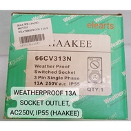 WEATHERPROOF 13A SOCKET OUTLET,AC250V,IP55 (HAAKEE) /WEATHERPROOF ISOLATOR 3P,63A,AC22A,IP66 (HAAKEE