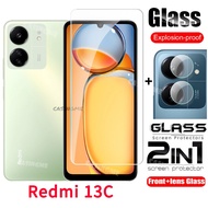 ฟิล์ม2023 13C Redmi 2 In 1กระจกนิรภัยสำหรับคลุมทั้งหมดปกป้องหน้าจอ Redmi13C 13C Redmi C13 13 C 4G 5G