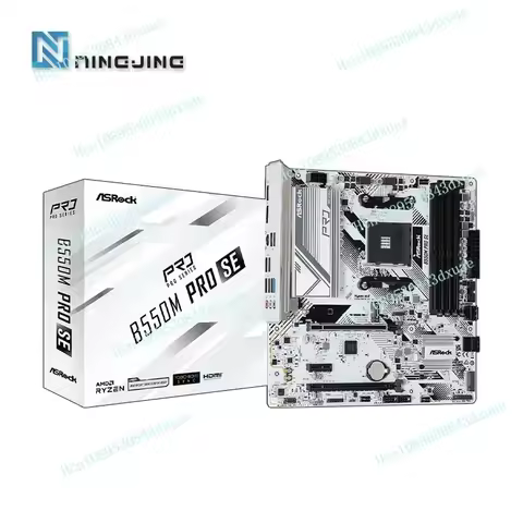 Asrock B550M Pro SE New Motherboard B550 AMD PRO565 Socket AM4 DDR4 128GB PCI-E 4.0 M.2 SATA III 473