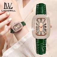 LouisWill Women Watches Fashion Retro Watches Quartz Watches Ultra-thin Square Watches Star Diamond 