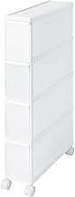 LIKE-IT Kitchen Storage, Gap, Drawer, Super Slim, 4 Tiers, With Casters, Approx. Width 5.5 x Depth 1