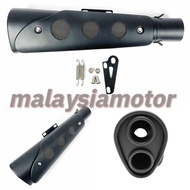 Universal 51MM Muffler Box Cafe Exhaust Pipe Manifold CB250R Z900 RS VULCAN CHOPPER a modification S