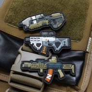 Velcro PVC Rubber Stamp Morale Stamp Package Sticker Zeningte AK105 Mini DIY Armband