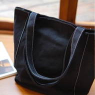 sobag原宿風大容量ulzzang包包女韓版復古帆布包女黑色單肩托特包